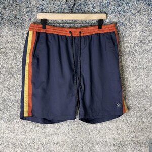 Outerknown Shorts Mens XL Navy Blue Recycled Drawstring Swim Trunks Boardshorts